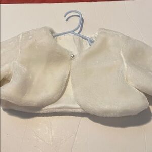 Kids White Faux Fur Jacket